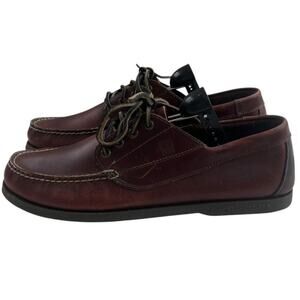 Mens Sperry Top-Sider 0532291 Leather Moccasin Loafer 13M Brown Office Lace-Up